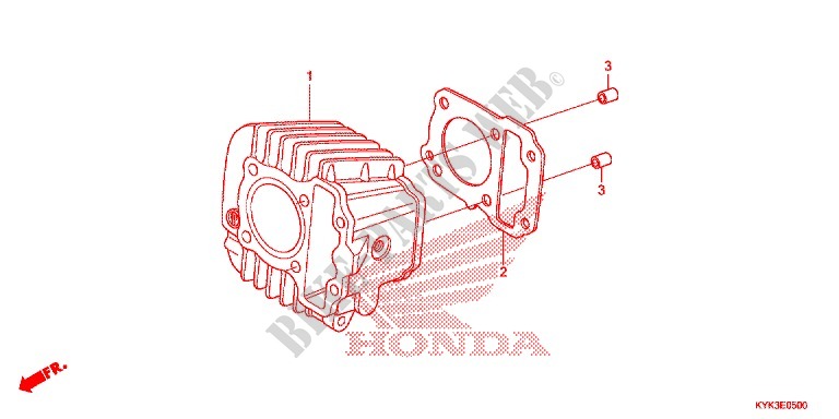CYLINDER for Honda CRF 110 2014