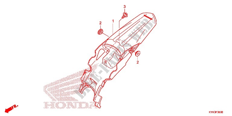 REAR FENDER for Honda CRF 110 2014