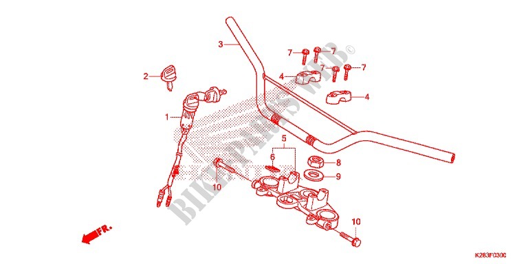 HANDLEBAR for Honda CRF 125 F BIG WHEELS 2014
