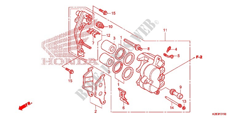 Caltric Front Brake Pads for Honda CRF125F CRF125FB 2014-2020 06455-KSS-952 