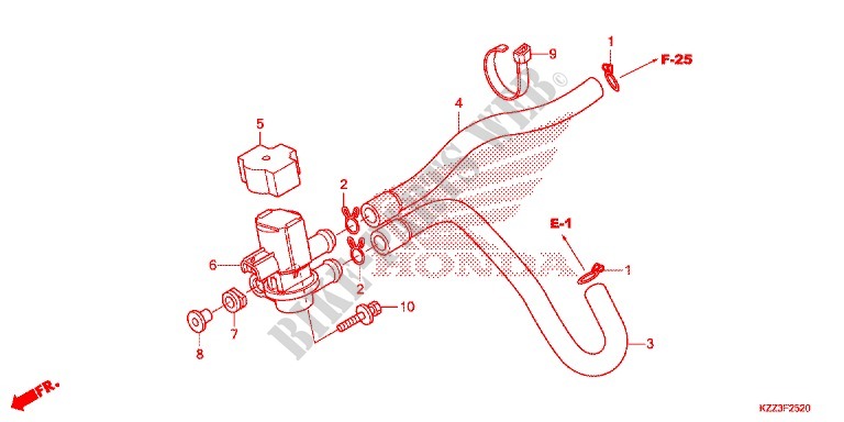 AIR INJECTION SOLENOID VALVE for Honda CRF 250 L ROJO 2013