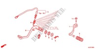 MAIN STAND   BRAKE PEDAL for Honda CRF 250 L RED 2013