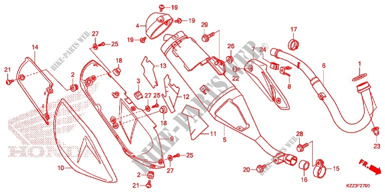 EXHAUST MUFFLER (2) for Honda CRF 250 L 2014