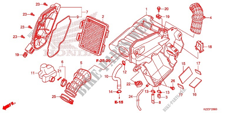 FRONT COVER   AIR CLEANER for Honda CRF 250 L 2014