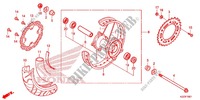 REAR WHEEL (CRF250M) for Honda CRF 250 M RED 2014