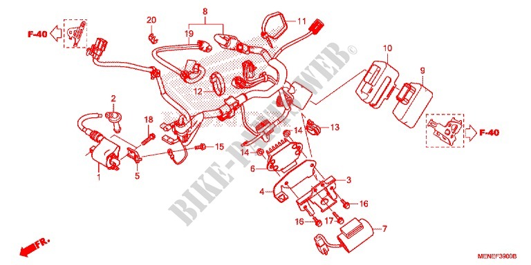 WIRE HARNESS/BATTERY for Honda CRF 450 R 2013