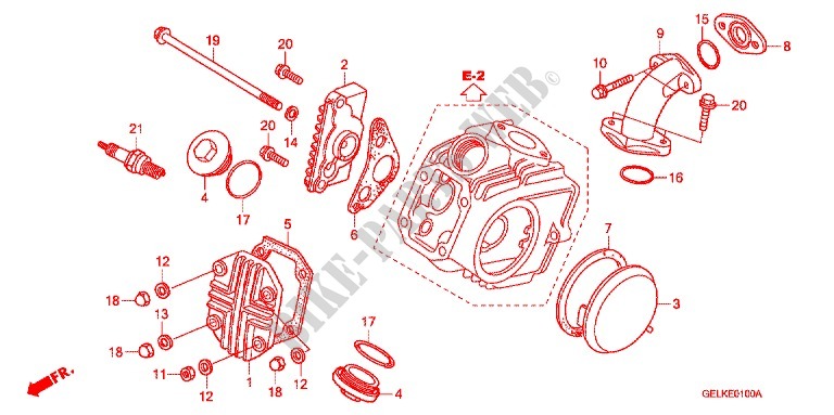CYLINDER HEAD COVER for Honda CRF 50 2010