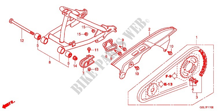 SWING ARM (CRF50FC) for Honda CRF 50 2012