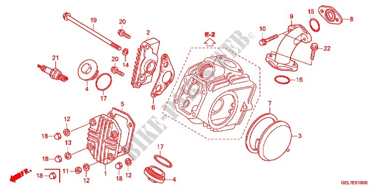 CYLINDER HEAD COVER for Honda CRF 50 2015