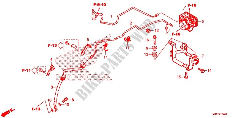 FRONT BRAKE MASTER CYLINDER   ABS MODULATOR for Honda CTX 700 ABS 2014