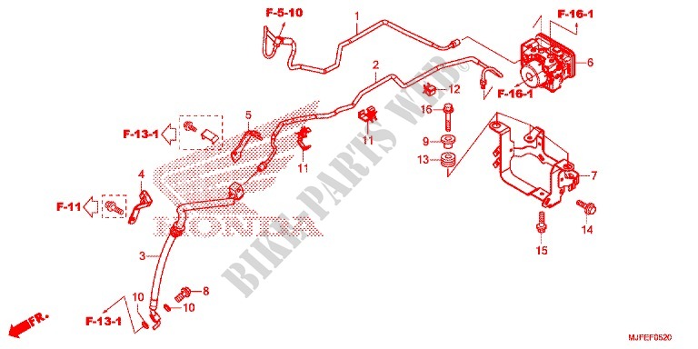 FRONT BRAKE MASTER CYLINDER   ABS MODULATOR for Honda CTX 700 N ABS 2014