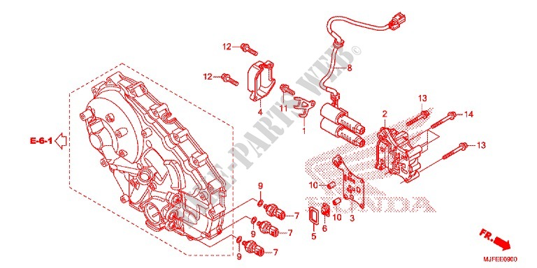 LINEAR SOLENOID for Honda CTX 700 N DUAL CLUTCH 2014