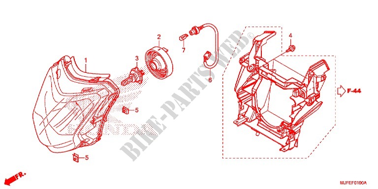HEADLIGHT for Honda CTX 700 N DUAL CLUTCH 2014