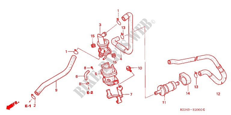 AIR INJECTION CONTROL VALVE for Honda FS 125 SONIC 2006