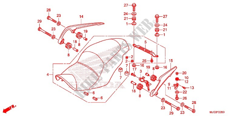 SINGLE SEAT (2) for Honda F6B 1800 BAGGER 2013