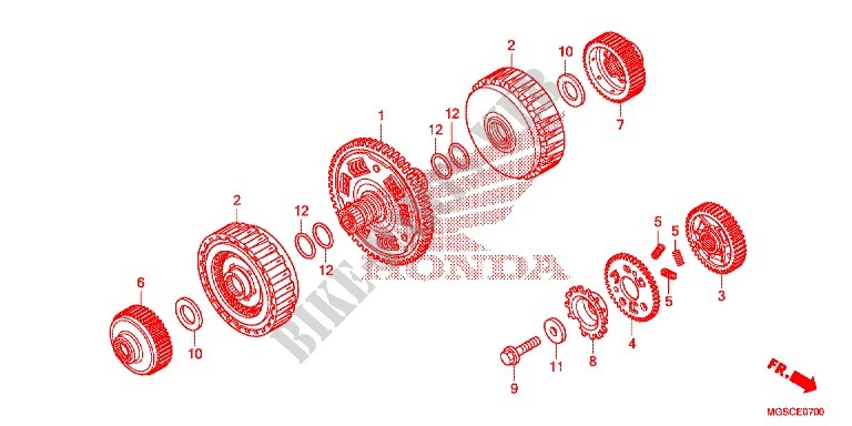 CLUTCH for Honda INTEGRA 700 NOIR MAT 2013