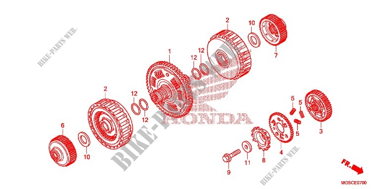 STARTER MOTOR CLUTCH for Honda INTEGRA 700 2013