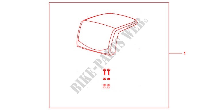 TOP BOX PILLION PAD (TOP) for Honda NC 700 X ABS DCT 35KW 2013