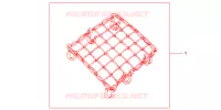 RUBBER NET BLACK for Honda NC 700 X ABS DCT 2013