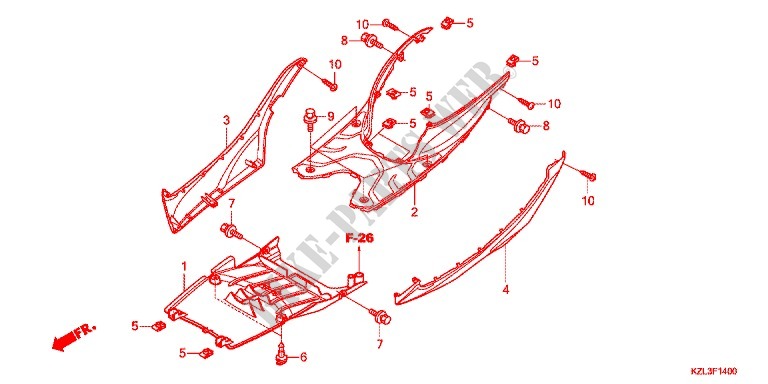 FLOOR PANEL   SIDE SKIRT for Honda VISION 110 2013