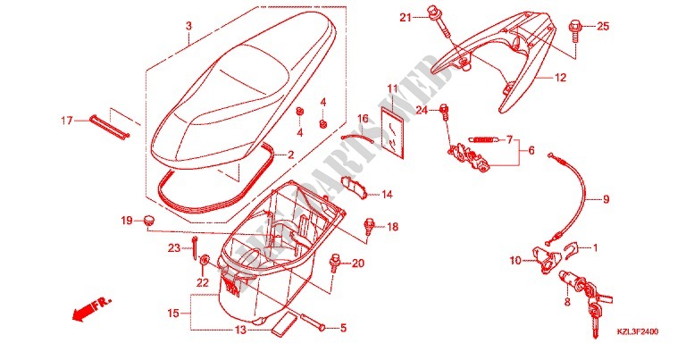 LUGGAGE BOX for Honda VISION 110 2013