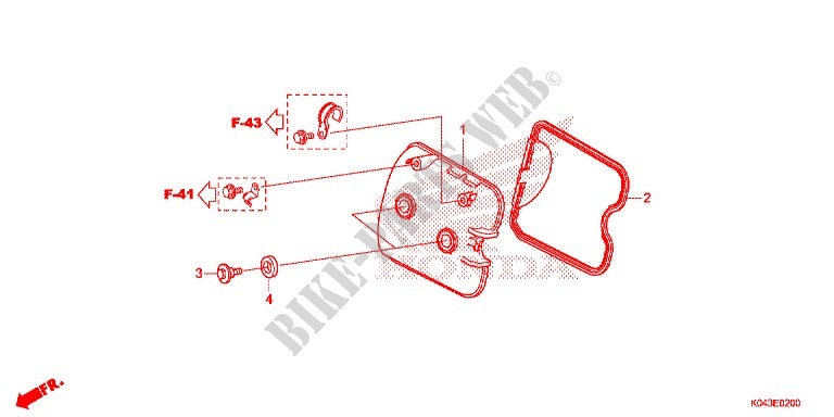 CYLINDER HEAD COVER for Honda FORZA 300 2016