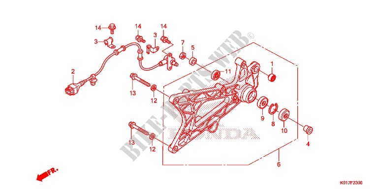 SWINGARM   CHAIN CASE for Honda SH 125 ABS SPECIAL 2E 2013