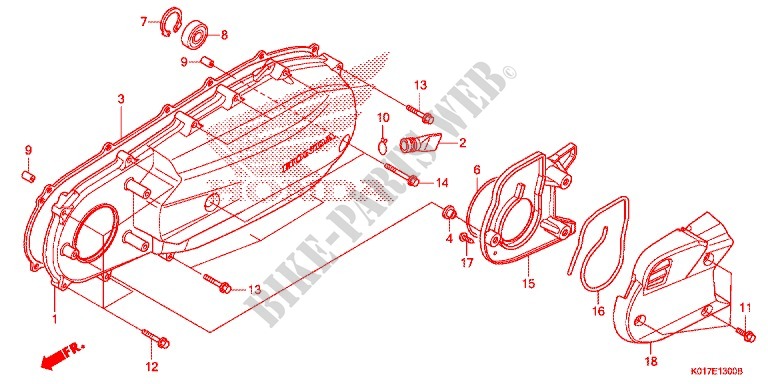 LEFT COVER for Honda SH 125 ABS D SPECIAL 5ED 2013