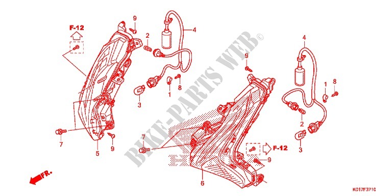 FRONT INDICATOR for Honda SH 125 D SPECIAL 3F 2013