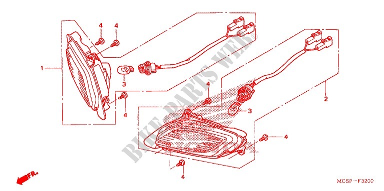 INDICATOR (2) for Honda ST 1300 ABS POLICE 2006