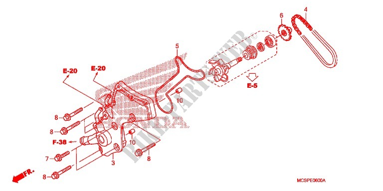 WATER PUMP COVER for Honda ST 1300 ABS POLICE 2006