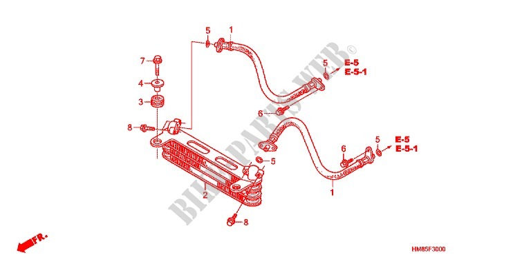 OIL COOLER for Honda TRX 250 FOURTRAX RECON Electric Shift 2011