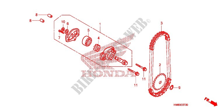 CRANKCASE   OIL PUMP for Honda TRX 250 FOURTRAX RECON Standard 2013