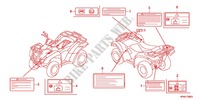 CAUTION LABEL (1) for Honda FOURTRAX 420 RANCHER 4X4 Electric Shift CAMO 2011