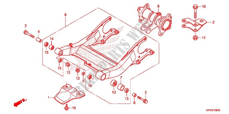 SWINGARM   CHAIN CASE for Honda FOURTRAX 420 RANCHER 4X4 Electric Shift 2013