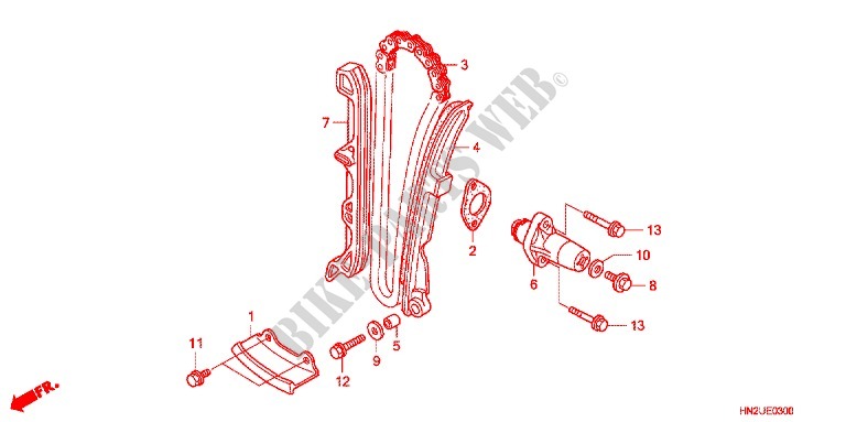 CAM CHAIN   TENSIONER for Honda FOURTRAX 500 FOREMAN RUBICON Hydrostatic 2013