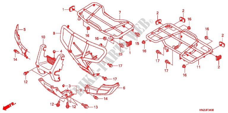 SEAT   CARRIER for Honda FOURTRAX 500 FOREMAN RUBICON Hydrostatic 2013