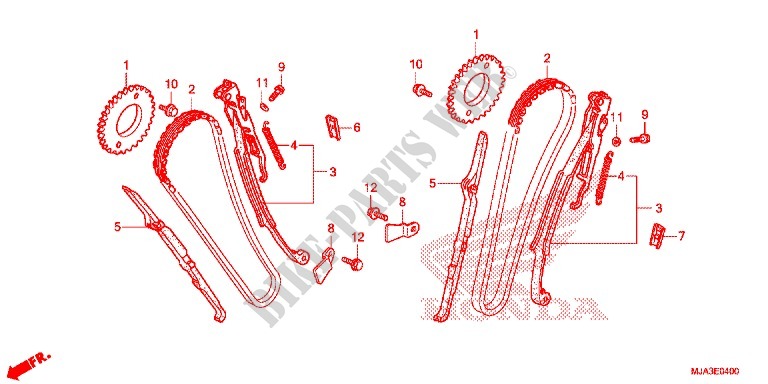 CAM CHAIN   TENSIONER for Honda VT 750 S 2013