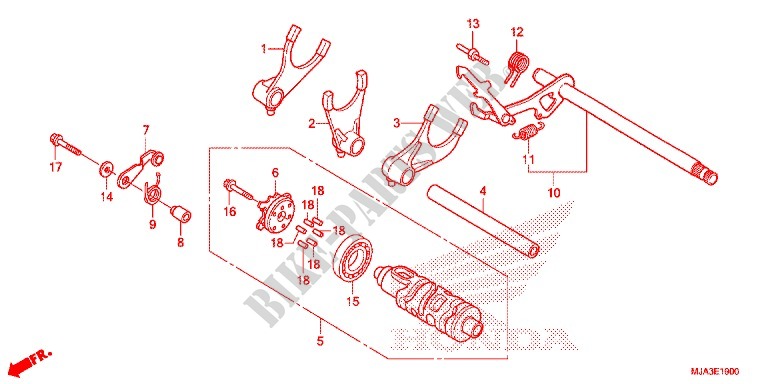 GEAR SHIFT DRUM for Honda VT 750 S 2013