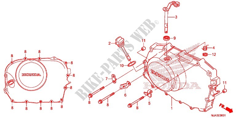 RIGHT CRANKCASE COVER (VT750S) for Honda VT 750 S 2013