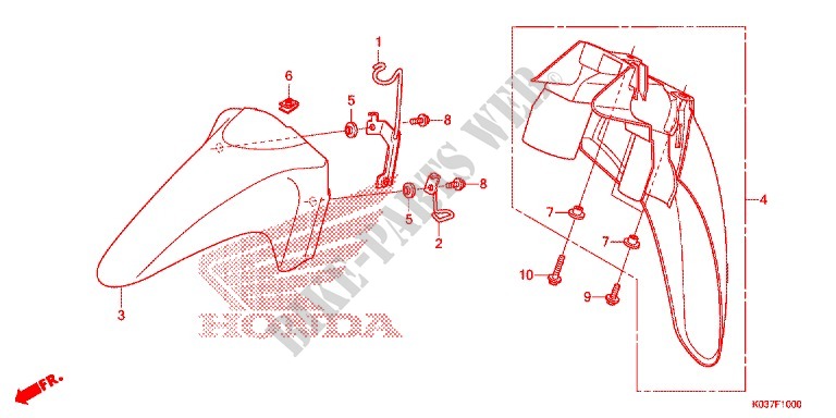 FRONT FENDER for Honda WAVE 110 2015