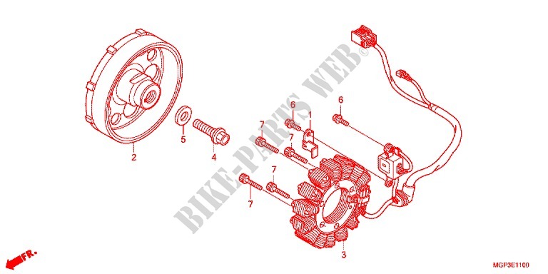 LEFT CRANKCASE COVER   ALTERNATOR (2) for Honda CBR 1000 RR ABS TRICOLORE 2014