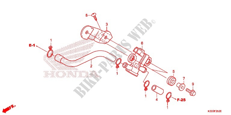 AIR INJECTION SOLENOID VALVE for Honda CBR 250 R ABS WHITE 2015