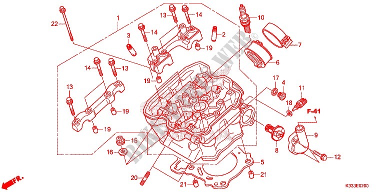 CYLINDER   HEAD for Honda CBR 250 R ABS RED 2015