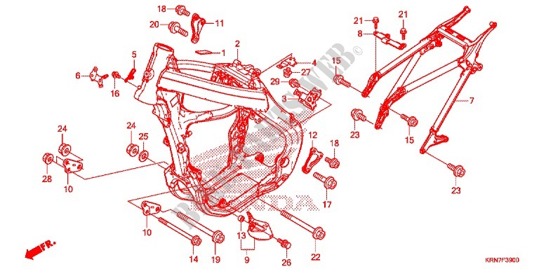 FRAME for Honda CRF 250 R 2015