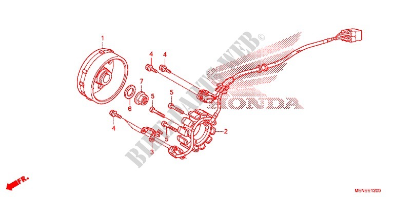 LEFT CRANKCASE COVER   ALTERNATOR (2) for Honda CRF 450 R 2015