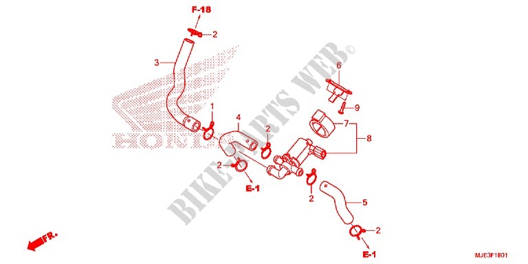 AIR INJECTION CONTROL VALVE for Honda CBR 650 F ABS HRC TRICOLOR 2015