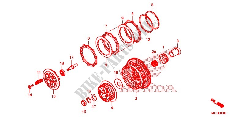 CLUTCH for Honda CBR 650 F ABS HRC TRICOLOR 2014