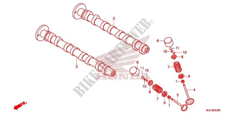CAMSHAFT for Honda CBR 650 F ABS HRC TRICOLOR 35KW 2014