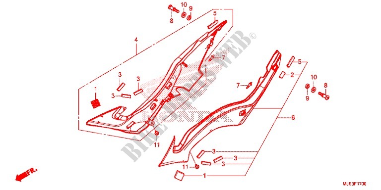 SIDE COVERS for Honda CBR 650 F ABS 2014